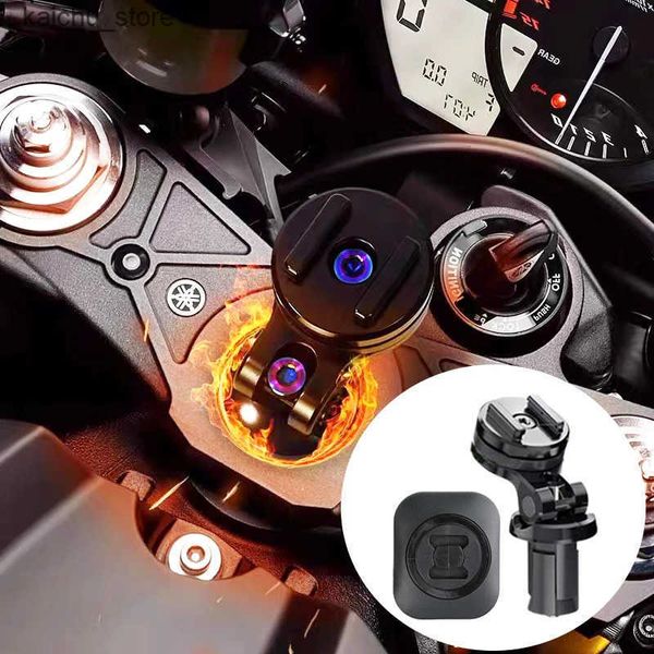 Cell Mounts Holders Motorcycle Stem Centre Mount Mobile Phone Holder Bracket Shockproof Quick Locking With Stickers Adhesive Support SP J241