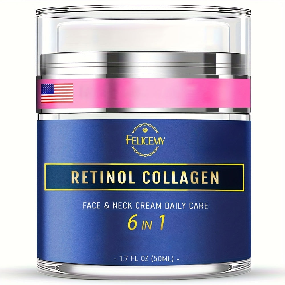 TEMU Retinol Cream For Face, Face Moisturizer With Collagen & Hyaluronic Acid, Neck Cream For Light Beige, Facial Creams Day & And Men 1.7fl.oz