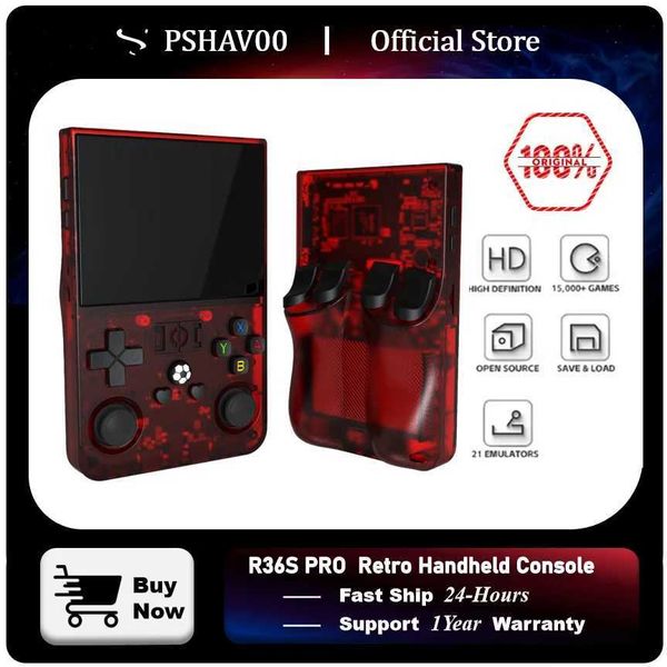 R36S RPO Retro 128G Handheld Game Console Linux System 3.5 Inch IPS Sn Portable Pocket Video Player 64GB 128GB GamesC250212