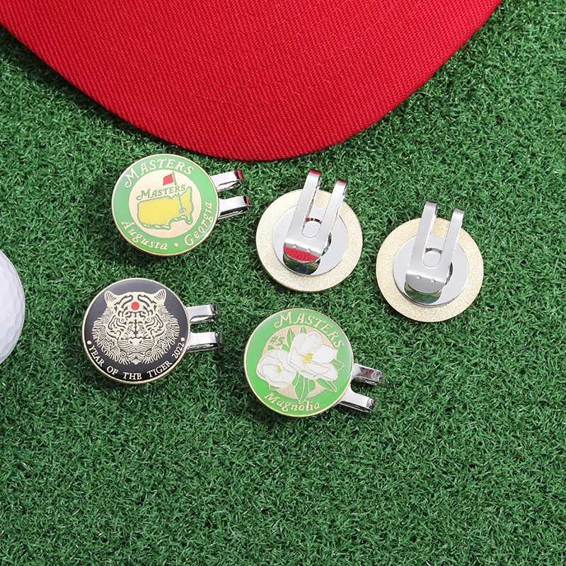 Masters Magnetic Golf Ball Marker Hat Clips Baseball Cap Decorative Pins Backpack Clothes Brooches Hat Brim Clip Badge for GiftW250215