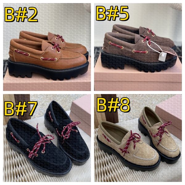 New Fashion Shoes Black SneakersVintage lace-up thick-soled heightening loafers Designer Shoes Women Out of Office Sneaker Beige Camel Outdo