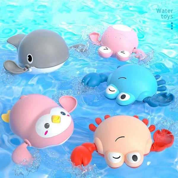 Baby Bath Toys Kids Swimming Clockwork Dolls Play Water Fun Bathing Cute Funny Children Bathroom Shower Bathtub Animals ToyC250117