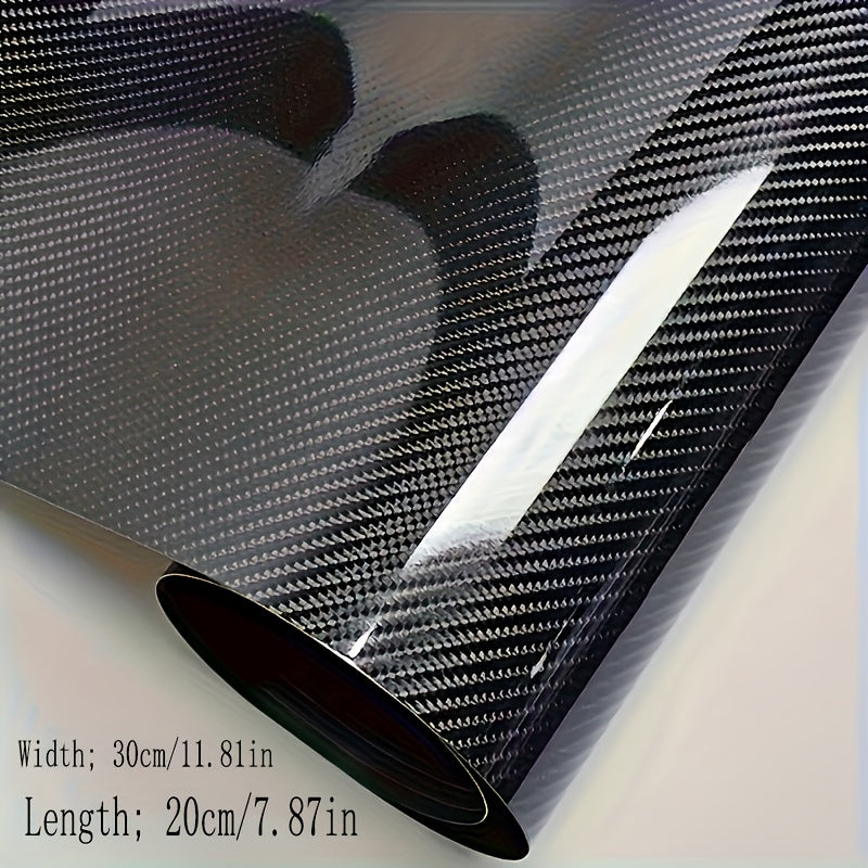 TEMU [high-gloss Carbon ] 6d High-gloss Fiber Coating Film | 1 Roll, Pvc Material, Bubble-free Adhesive - For Car Interiors, Motorcycles & Computer