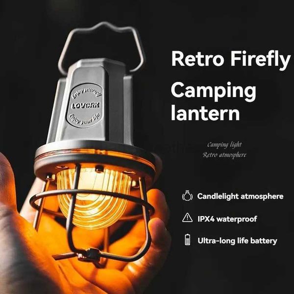 LED Camping Lantern Waterproof Portable Outdoor Tent Bulb 1300-2700K Travel Tent Lamp Warm Light for Picnic AdventureCL240724