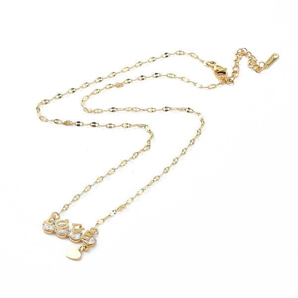 Collier pendentif en acier inoxydable 304 avec placage ionique (IP) et strass