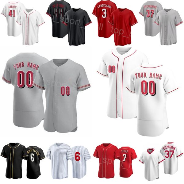 Stitch Baseball 44 Elly De La Cruz Jersey Youth Women Man 7 Spencer Steer 6 Jonathan India 37 Tyler Stephenson 3 Jeimer Candelario 4 Santiag