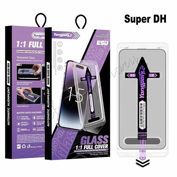 MAGIC Glass for iPhone 16 Pro Max 16Plus 13Pro 12 11 14 Xsmax 15Plus Privacy Glass Screen Protector Auto Dust-Elimination Installation Bubbl