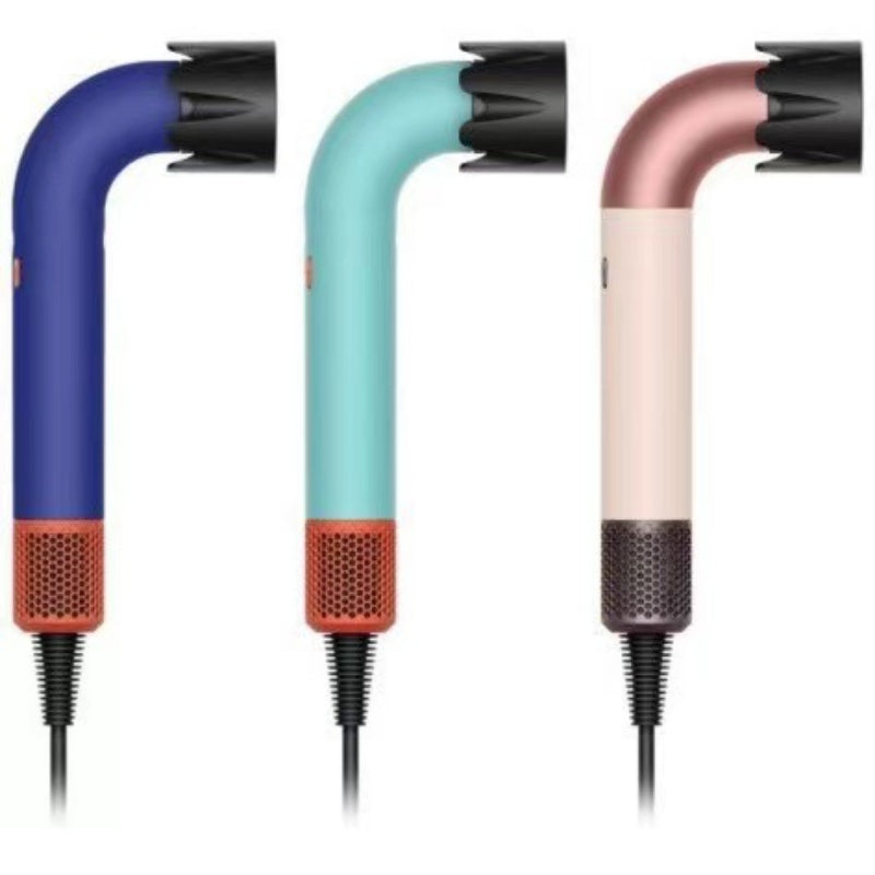 Hair Dryer Designer Dryers Anion Curved Pipe Blower Mute Hairdryer Hair Electric Salon High speed Hair Drier Quick-Dry Safety Ionic Blow High Power