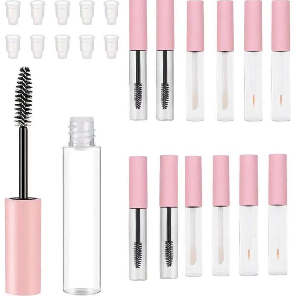 10Pcs 1.5Ml-5Ml-10Ml Empty Mascara Tubes Eyeer And Lip Gloss Tube Protable DIY Refillable Sample Cosmetic Clear Container