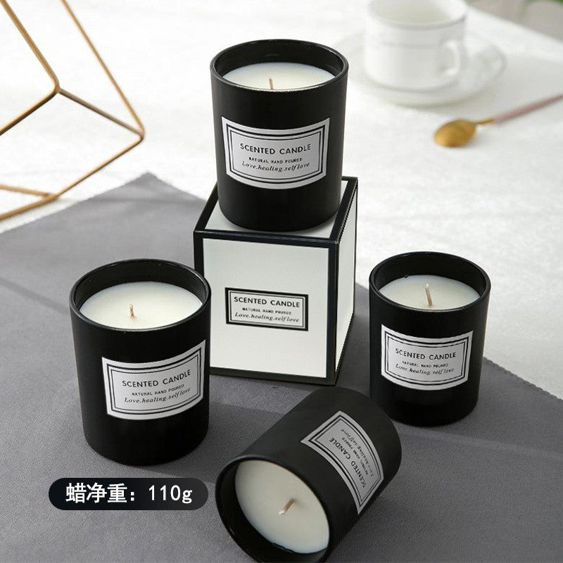 Smokeless Handmade Soy Wax Candle with Aromatherapy Essential Oils - Romantic Atmosphere Glass Jar Candles for Wholesale