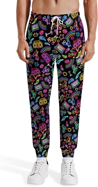 Frete grátis Sorto de moletom de moletom dos anos 90 para homens 80 anos Casual Casual Pants com cintura elástica Retro Sports Athlets Trous