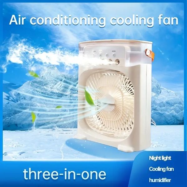 Household Small Air Cooler, Office Portable Air Conditioner, 5-hole Humidifier Nozzle For Household Appliances, 3-speed Air Cooling Fan Humi