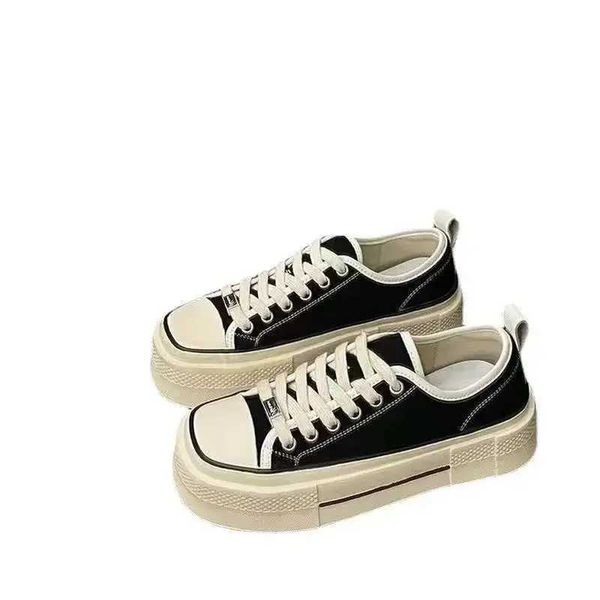 Canvas casual flat shoes2024 high quality wens shoes spring and autumn round retro square casual sports shoes trend Z250118