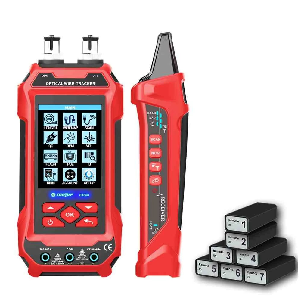 AV TOOLTOP ET636-ET638 Cable Tester and Multimeter 3.2-Inch Color Screen DCV ACV DCA ACA Resistance Capacitance Frequenc