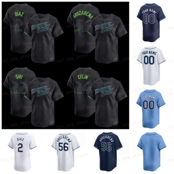 Isaac Paredes Baseball Jerseys Randy Arozarena Yandy Diaz Brandon Lowe Jose Siri Jose Caballero Amed Rosario Junior Caminero Zach Eflin Shan