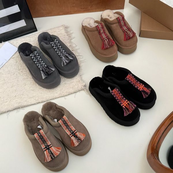 2024 new fleece warm cotton slippers Leather Tasman Outdoor Designer Wool non-slip sports snowshoes free shipping