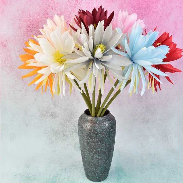 Vases 70cm Simulated Epiphyllum Flowers Arrangement Wedding Decoration Fake Flower Home Decoration Pink White Epiphyllum Oxypetalum H250116