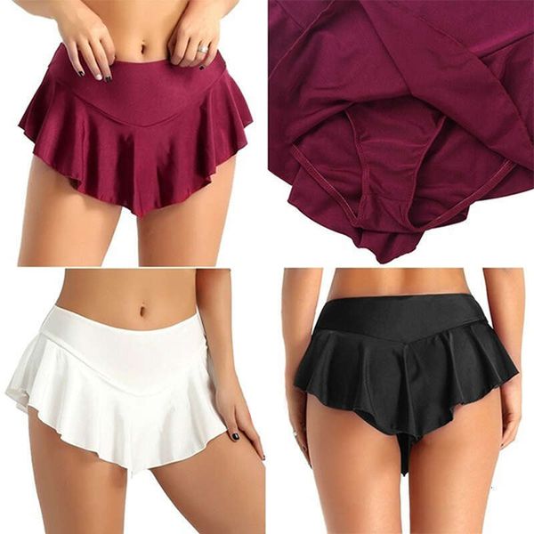Women Fashion 2024 Solid Tennis High Waist Plain Skater Flare Pleated Short Mini Hot Skirts