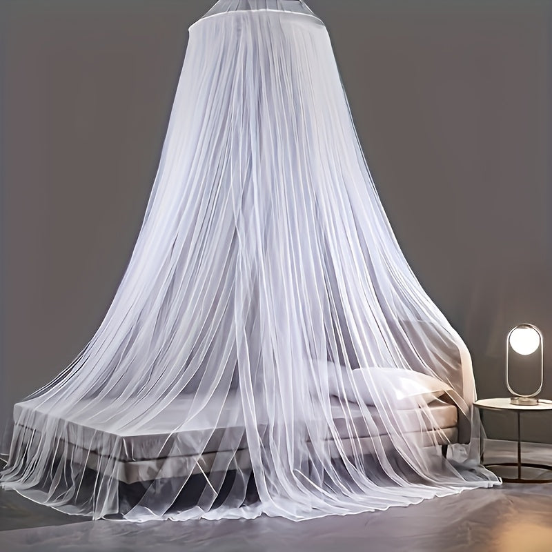 TEMU 1pc - White-black Dome Mosquito Net Cover, Princess Canopy Bed Curtain For Queen Size Full Size, Dome Mosquito Net Bed Tent Single Bed For Bed,