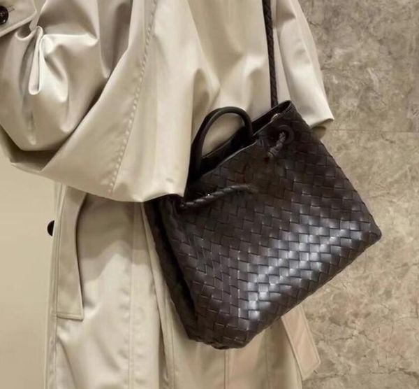 Fashion Luxury Evening Bags Leather Tote Bag Designer Weave Bag Bow Buckle Purses Women Large Shopping Bag Shoulder Crossbody Bag Handbag