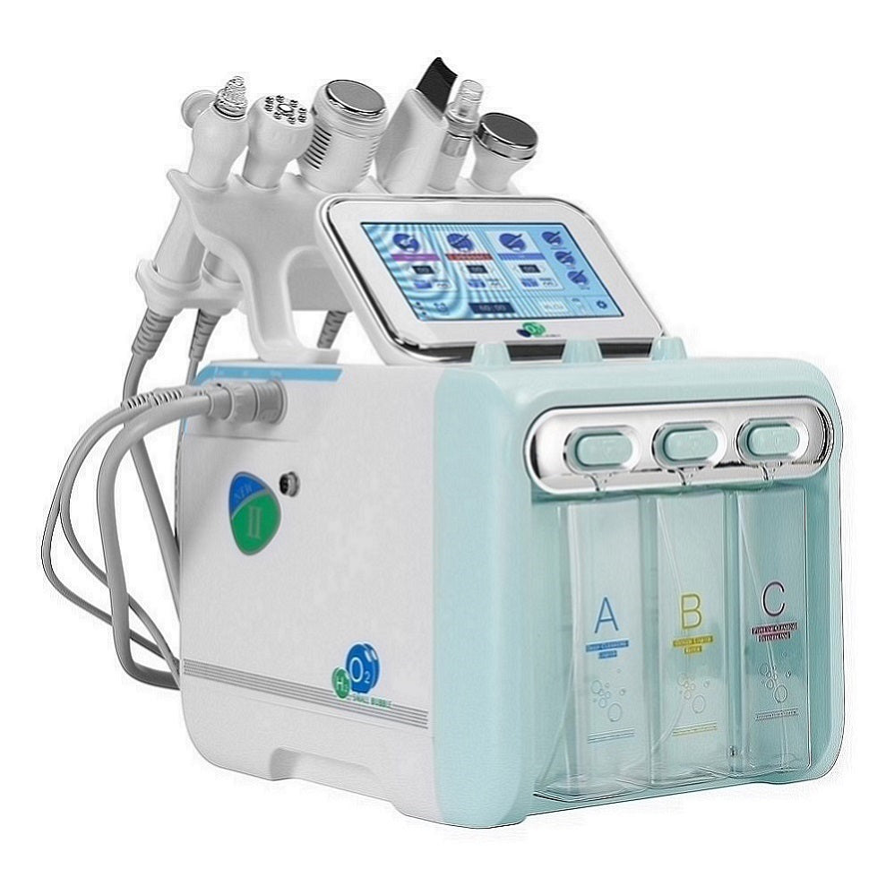 Multi-Functional Beauty Equipment, 6-in-1 Hydrogen Oxygen Small Bubble RF Hydra Machine for Face Lifting, Dermabrasion, and Comprehensive Skin Care