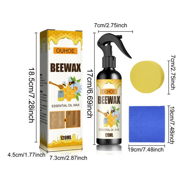 US store OUHOE furniture beeswax spray furniture floor care polishing waterproof anti cracking scratch refurbishment care wax