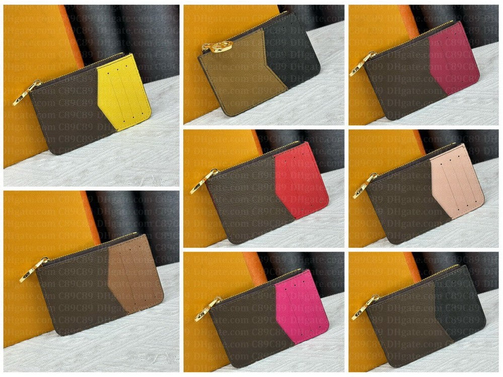 Designer Card Holders Wallets Zipper Coin Purse Ladies Fashion Women Men Designer Luxury Card Holder Key Pouch Credit Cards Bags TOP Quality With Bo