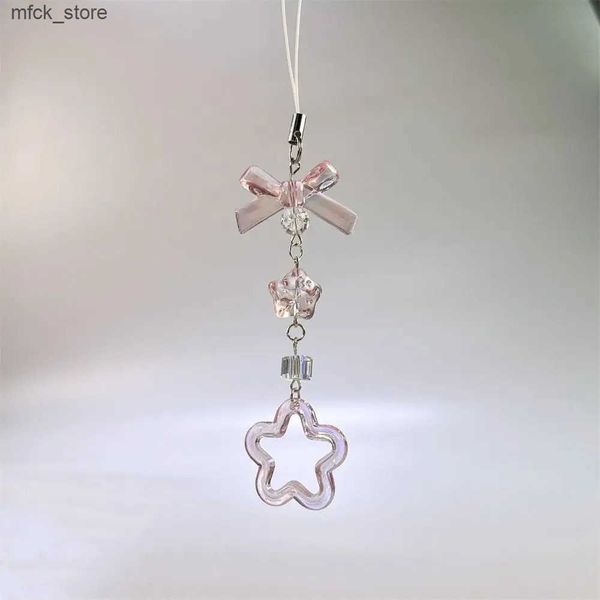 Cell Straps Sweet Girl Y2K Pendant Butterfly Phonestra Lanyard Charms Handmade Phone Chain Keyring Jewelry J241203