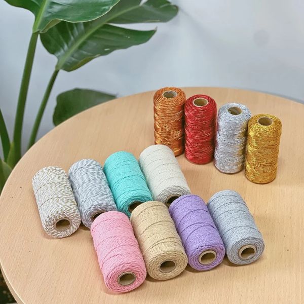 Macrame Cord 2mm 100meters Natural Twine String Cord for Artworks Wall Hanging Plant Hangers Crafts Knitting Gift Binding