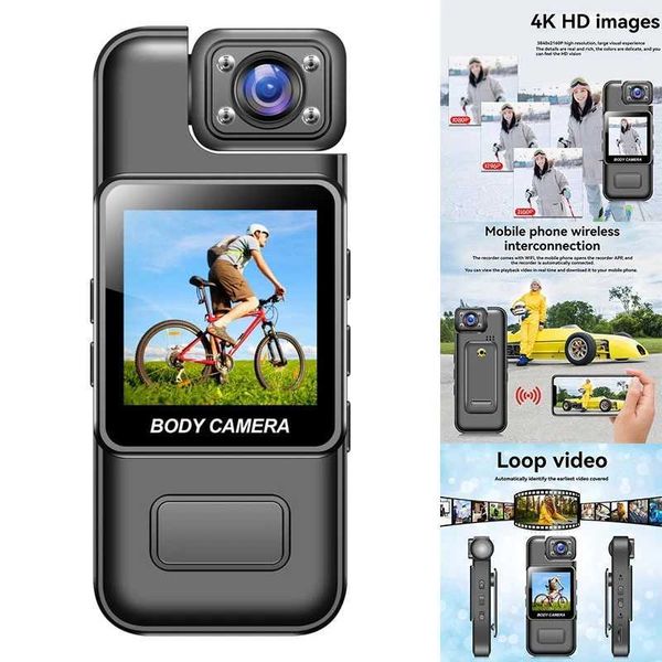 Sports Action Video Cameras Wifi Mini Camera 4K HD Digital Video Recorder 180 Rotatable Lens Portable Action Camera Recorder J241114