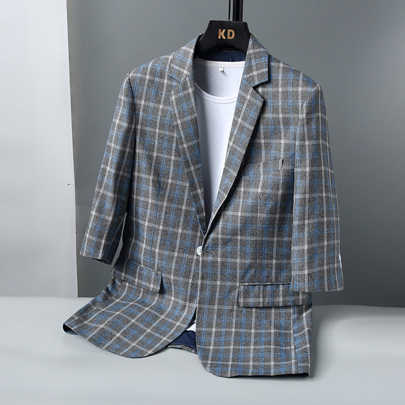 K635 Men&#039;s Classic Stand Collar Suit with Matching Trousers