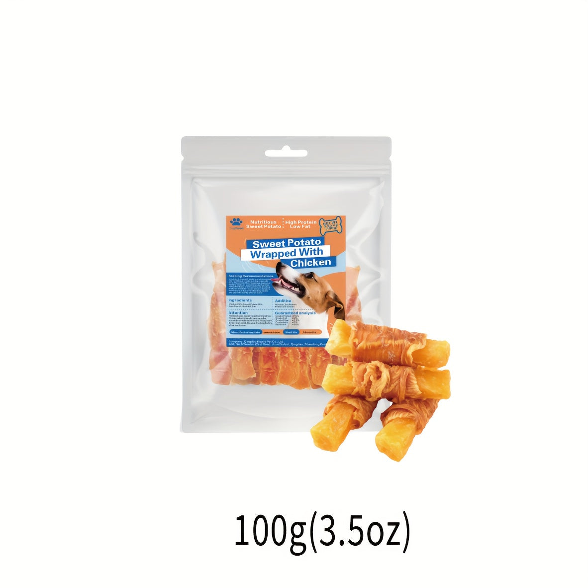 TEMU Dog Treats, Sweet Potato Chicken Wrapped Fries, Chicken Wrapped Sweet Potato, Gluten And , , Nutrition, Dog Food