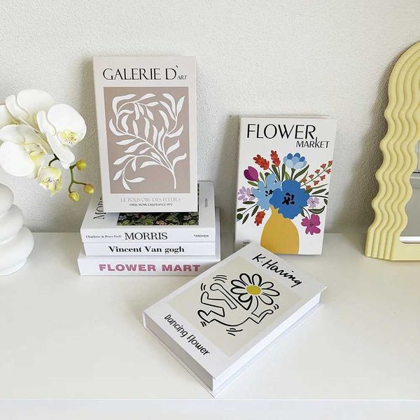 Simulation Book Art Flower English Decorative Book Magazine Model Decoration Home Room Bookcase Props Books Shooting Props GiftsXJ241228