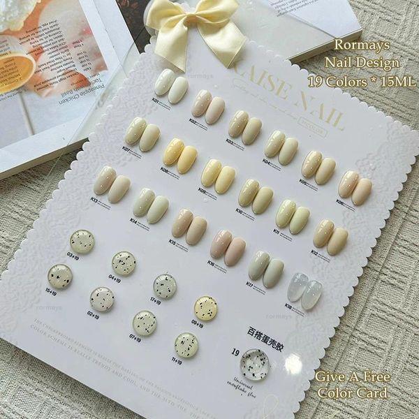 Nail Gel Rormays Tea White Potherapy 19 Color Eggshell Varnish Mixed Lasting UV LED Salon Kit Wholesale Factory