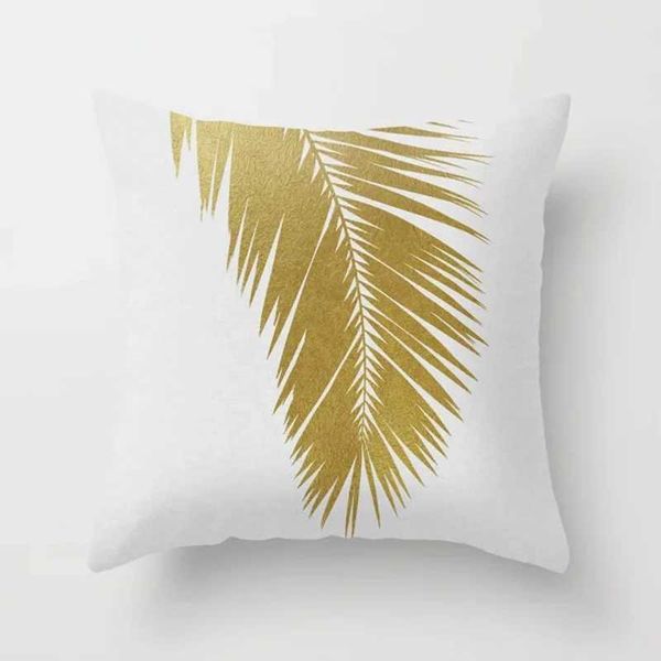 High Quality Soft cushion cover 45 * 45cm gold leaf soft peach skin cashmere throw cover sofa shell Merry Christmas decoration T241113