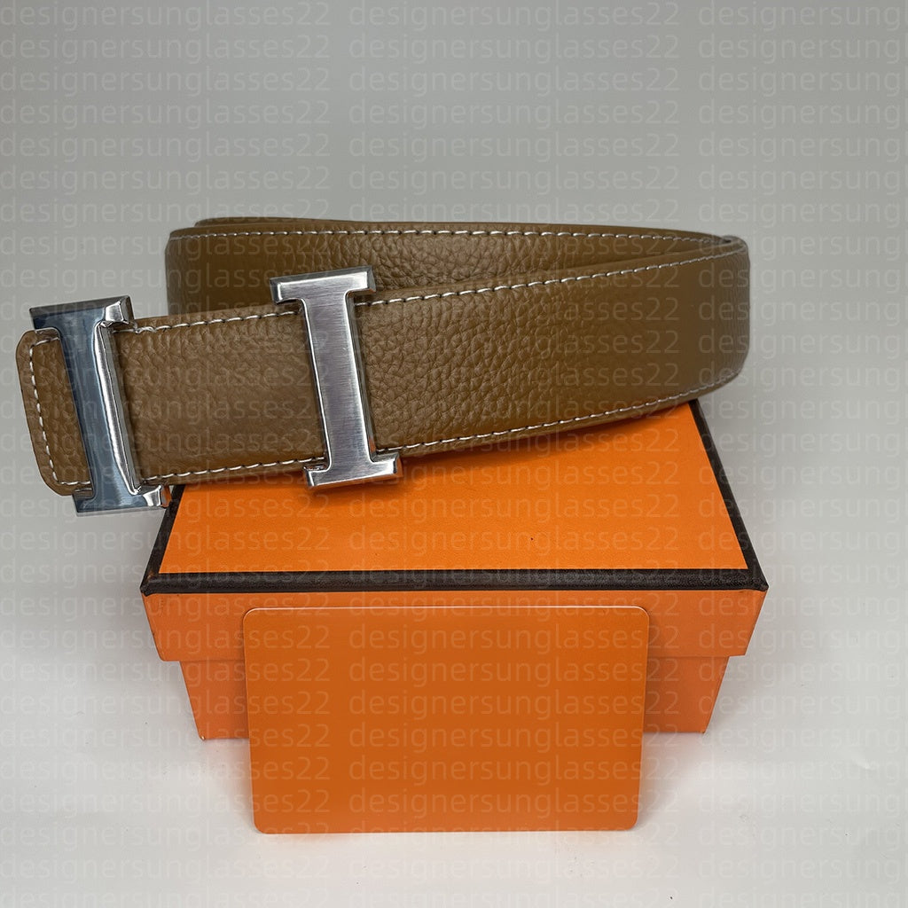 Designer Men&#039;s Belt Made of high-quality leather with shiny metal letter fastenersWidth 3.8 cm Designer Women&#039;s Belt A fashionable and bus