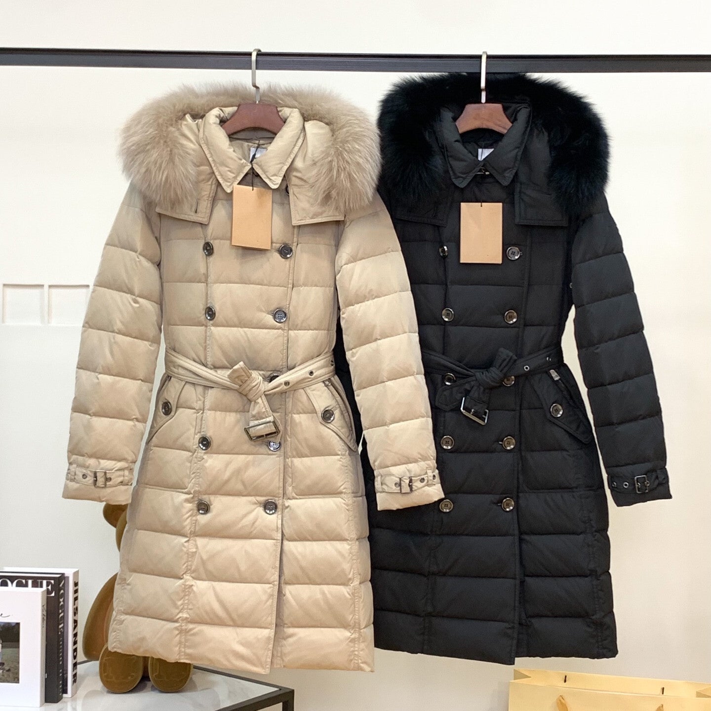 Womens Mid Long Down Jacket Lightweight Warm Slim Fit Luxury Fashion Stylish Outerwear Natural White Down Filling Premium Quality Winter Coat Puffer