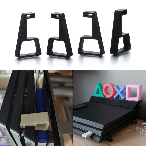 4pcs Game Console Stand Horizontal Controller Holder Bracket Accessories Cooling Feet For Sony PlayStation4 PS4 Slim Pro