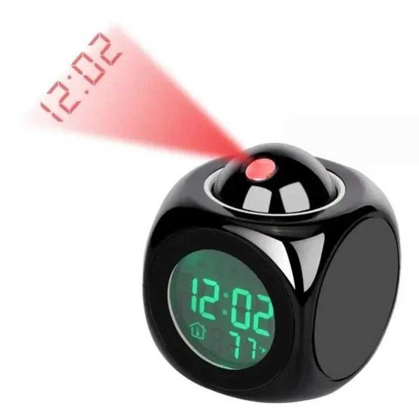 1PCPojection Alarm Clock Ceiling Display Napping Desk Clock Vo Mtifunction Digital Projection Clock Temperature Disk Y250111