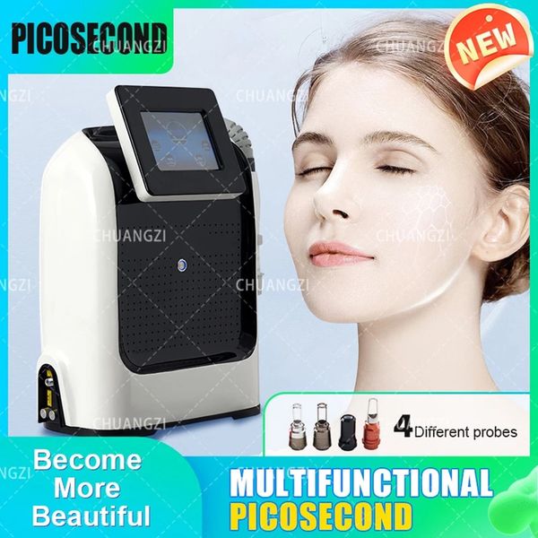 2024 New Upgraded Beauty Items Freckle Removal Machine Q-switched Nd-yag Picosecond Laser Tattoo Removal Equipment 755nm 532nm 1320nm 1064nm