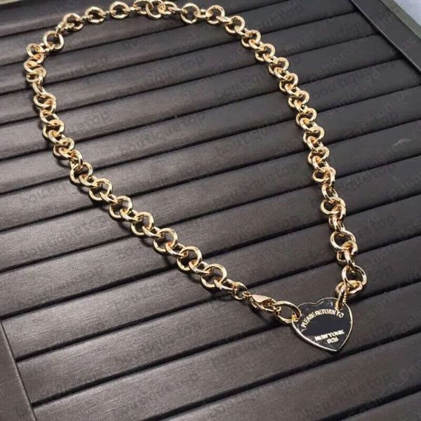 Designer Necklace Pendant Necklaces Women&#039;s Jewelry Exquisite Craft Belt Official Logo Classic Blue Heart Wholesale Luxury Tiffanyandco