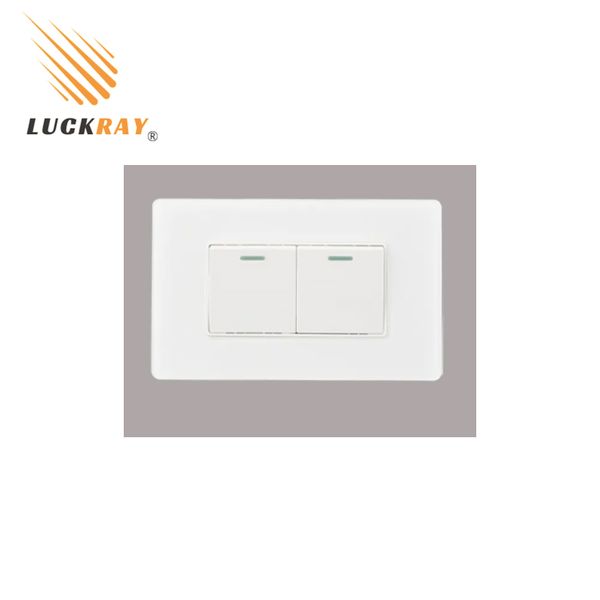 American Type Acrylic electrical Wall Switch 2 Gang 1way & 2way