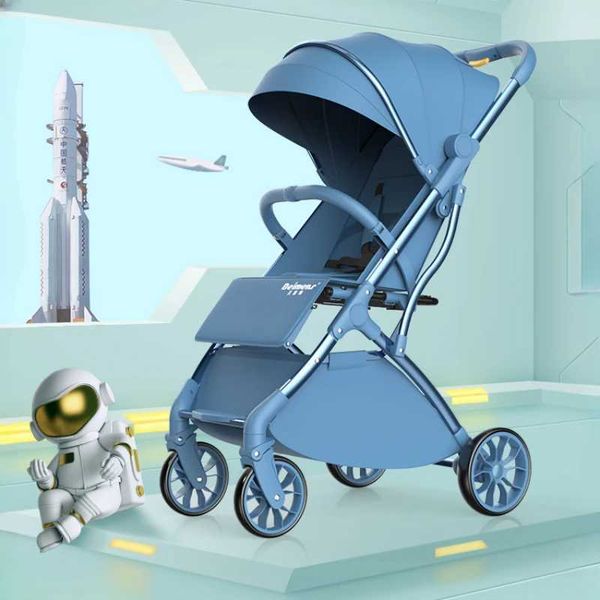 Carrinhos de bebê# scooter bidirecional leve multifuncional com encosto ajustável portátil Campo alto de um carrinho de bebê de uma mão q241