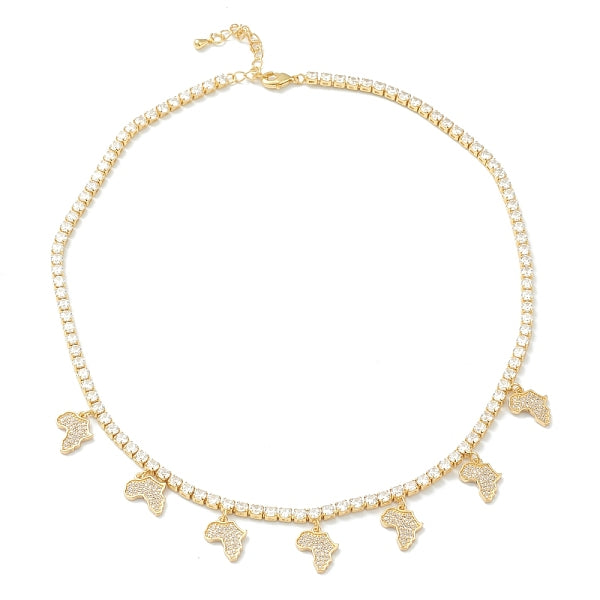 Messing micro pave klar kubik zirkonia chokerhalsketten