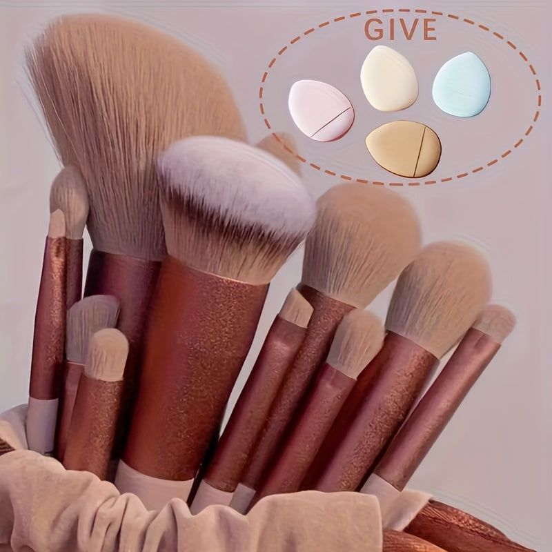 TEMU 13pcs Of Makeup Brush Set, Makeup Set, Foundation Make-up Brush, Eye Shadow Brush, Makeup Brush Set (, Gifts For 13th Festival, Christmas, Day,