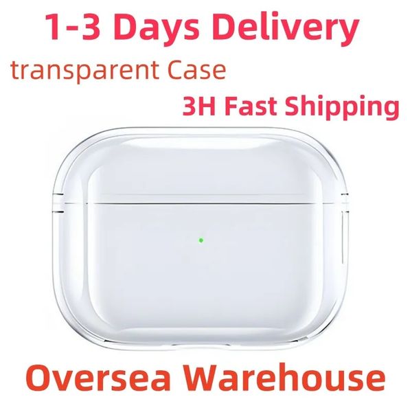 USA Stock ANC USB C Pro 2 air 4 3 Earphones Bluetooth Headphone Accessories Transparent Silicone Waterproof Protective case pods 4 pro max 2