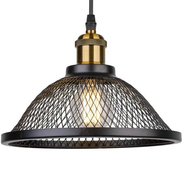 Vintage Black Iron Net-Cage Kitchen Ceiling Light E27 LED Hang Lamp Fixture for Bedroom Living Room Restaurant Pendant Light Z250120