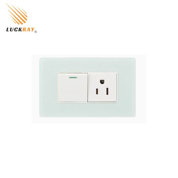 High Quality Acrylic American Type Electrical Wall Switch and Socket