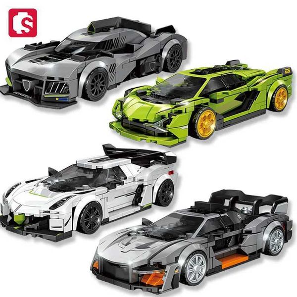SEMBO Speed Sports Car Assemblage Building Blocks MOC Racing Vehicle Models Car Construction Set Kids Toys for Boys Holiday Gift Z250210