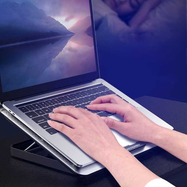 Laptop Cooling Pads Aluminum Laptop Cooling Pad Gaming Laptop Cooler Stand Adjustable Notebook Stand Cooling Fan For 14-17Inch Laptop Dropsh
